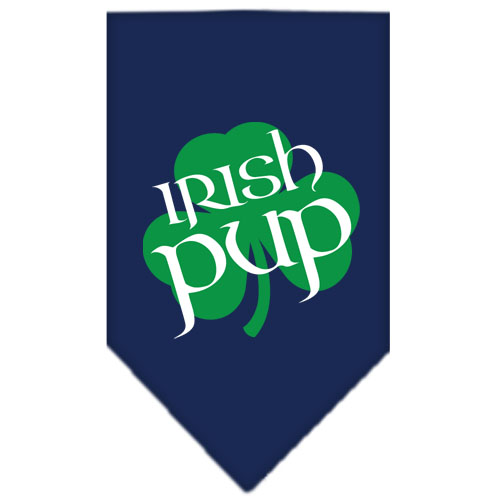 Irish Pup Screen Print Bandana Navy Blue large